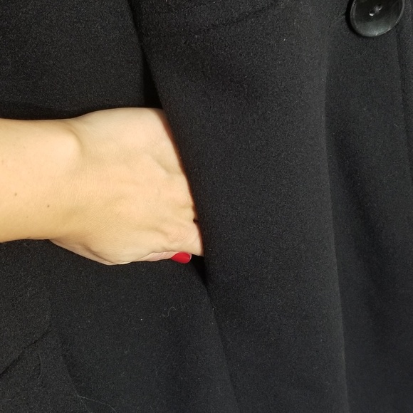 Manteaux Manteaux | Black Wool Car Coat Size 14 - Picture 4 of 7